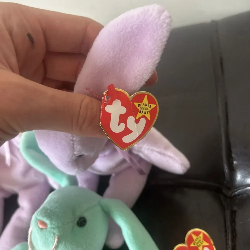 Ty Beanie Babies bunnies Hippie Hoppity Hippity Floppity 1996 Retired Rare